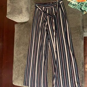 Women’s size medium wide legged striped pants